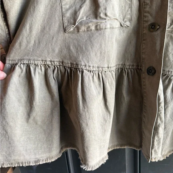 Lucky Brand Trendy Plus Size Peplum-Hem Utility Jacket Size 3X - Picture 10 of 13